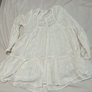 Gorgeous off white free people tunic/dress. Worn once like new! SizeM